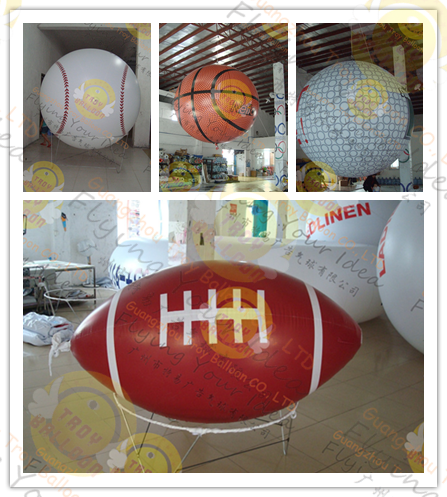 Advertising Helium Sport Balloons Bespoke Inflatable Fireproof Eye - Catching