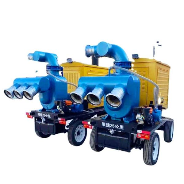 Self Priming Mobile Diesel Pump Truck Water Supply System for Farm Irrigation