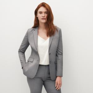 As calças de duas partes Textured de Gray Formal Stylish Womens Suits ajustaram