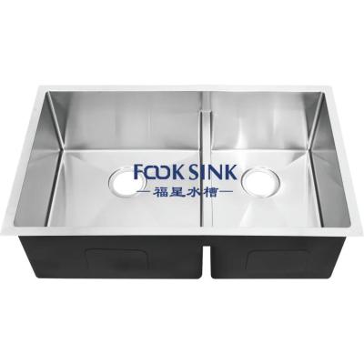Luxury Style Stainless Steel 304 Kitchen Sink 32x19 Undermount Double Bowl Sinks