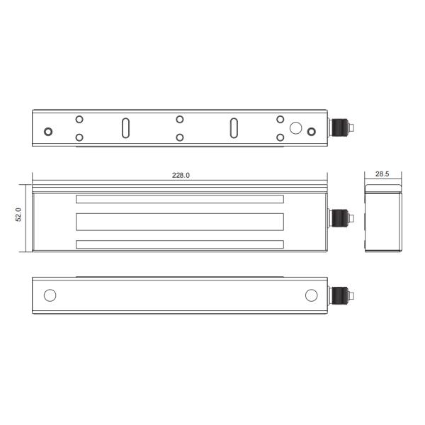 EL350SPW Waterproof 350P magnetic lock with stainless steel series: COPPER(350KG)