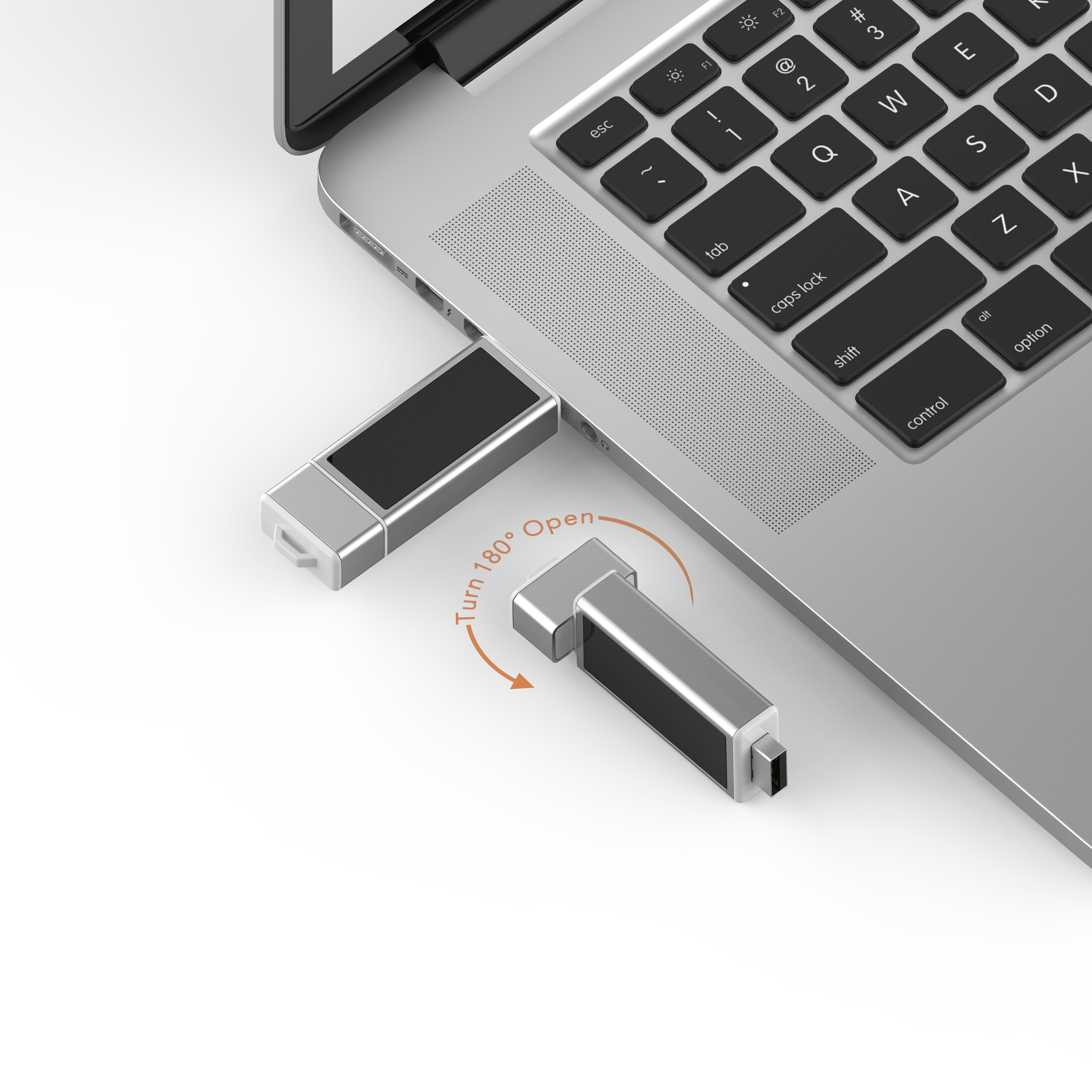 Как на фотографиях показать кристаллический USB-накопитель с светодиодным светом для поддержки загрузки данных