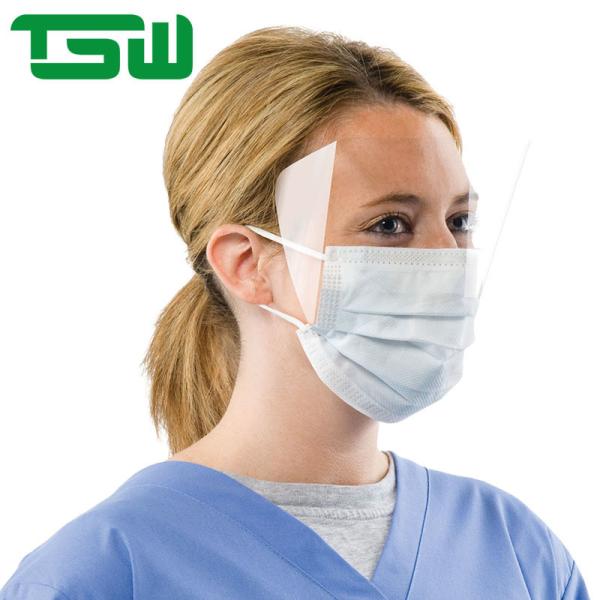 Antiviral Disposable 3 Layer Nonwoven Face Mask With Eyes Shield