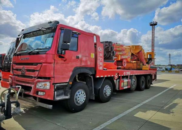 10 X 4 100 Tons Mobile Crane Truck , Folded Boom Type Heavy Duty Crane Truck