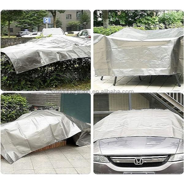 Proteção impermeável e anti-UV 200GSM Muti-Color Poly Tarp PE Tarpaulin Plaid Style