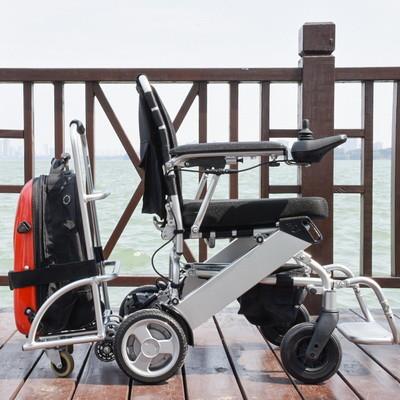 Lithium Battery Portable Foldable Electric Wheelchair Elderly Use Lightweight Power