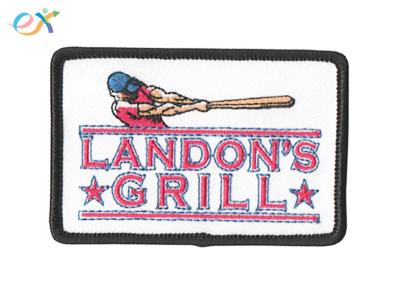 Twill Material Iron On Baseball Patches , Size Custom Sports Patches