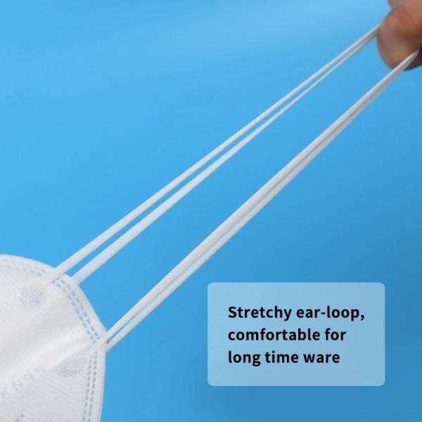 Anti Virus Disposable KN95 Face Mask Comfortable Wearing With Adjustable Nose Piece