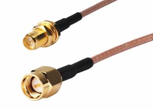 Mâle de SMA au câble du tresse RG316 de pullover du connecteur femelle rf de RP