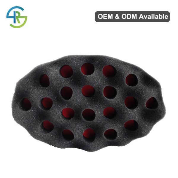 Oval Two Sided Hair Sponge ODM Barber Curl Sponge PU + EVA Material