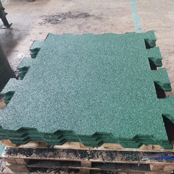 Customized Horse Stable Rubber Floor Green Interlocking Rubber Pavers For Horse Barns