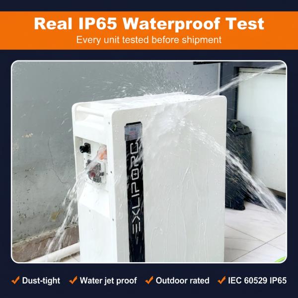 IP65 Waterproof 16kWh Capacity 51.2V LiFePO4 Battery for Solar Energy Storage Systems