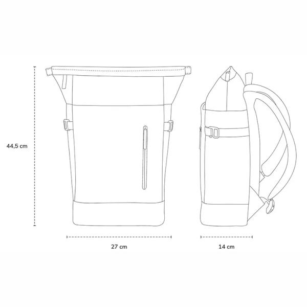 Водоустойчивое дело RPET случайное свертывает вверх рюкзак, рюкзак Rolltop ноутбука коллежа