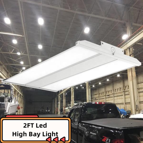 50000 Hours Lifespan PC Material Power CCT Switchable 2FT 105W LED Linear High Bay Light