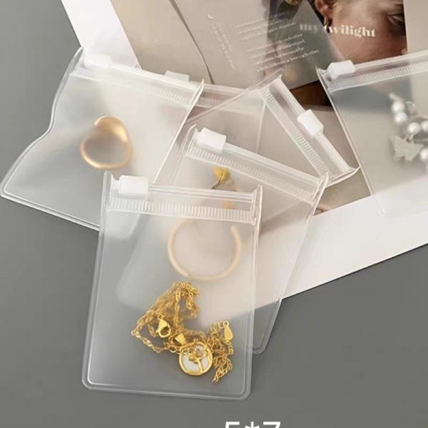 Biodegradable Transparent Jewelry Bag Jewelry Bag Plastic Soft Plastic Bag Jewelry Storage Bag Pinch Ziplock Bag Factory Direct Sales