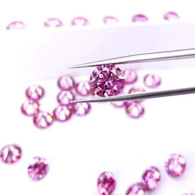 Meilleur prix Certificat GRA Couleur rose 3 mm à 12 mm Moissanite Diamant VVS1 Ronde Pierres moissanite découpées en brillant