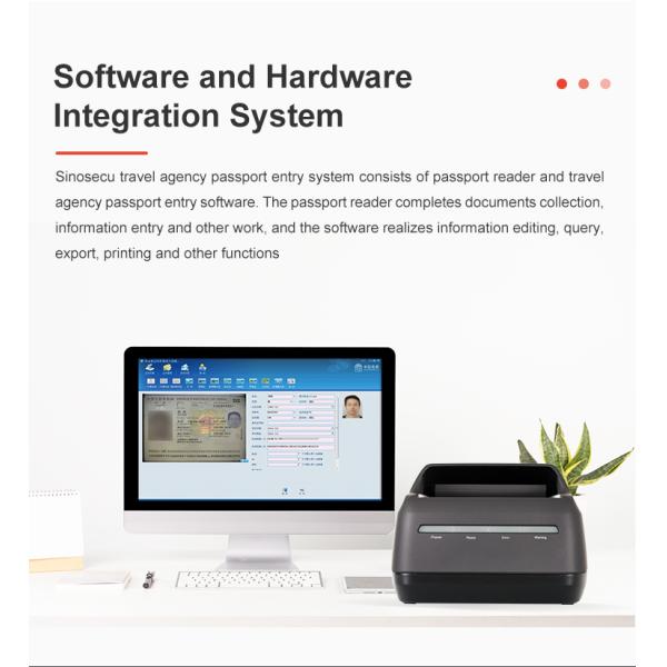 Sistema de entrada de dados de passaporte fácil de usar Software e leitor para fácil registro de dados