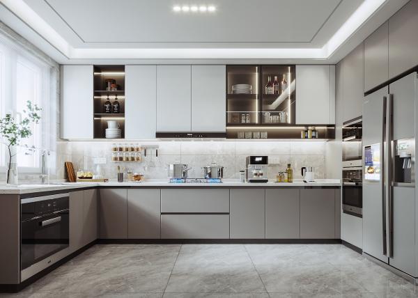 Particle Board Modern Modular Kitchen Cabinets With Drawer For Home  Residence