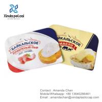 Fácil de quitar tapa de papel de aluminio en relieve tapa para el recipiente de mantequilla de alimentos tapa de cubierta
