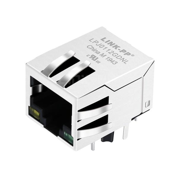 LPJ0112GDNL 10/100 Base-T Tab Down Diode rectificateur à port unique POE RJ45 Passage à travers le connecteur Led jaune/vert