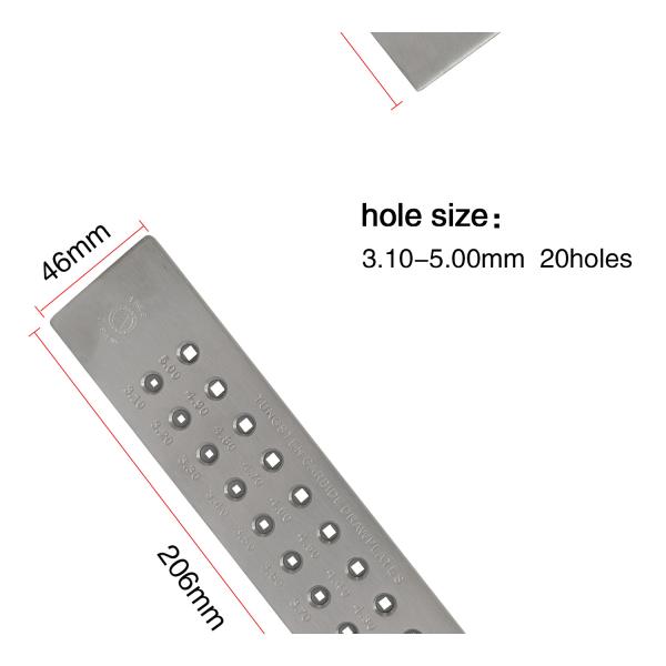 Сплав 210*50*10мм стали Drawplate провода карбида вольфрама квадратной формы