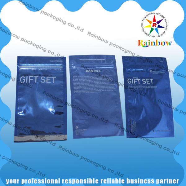 Saco de empacotamento dianteiro transparente de Comestic laminado com reforço inferior