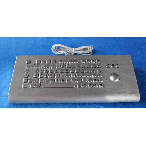 IP65 waterproof mountable stainless steel kiosk metal keyboard with trackball