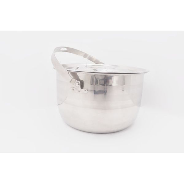 15,18,21cm 3pcs Cookware set stainless steel cooking pot for picnic soup bowl with luxury lid for kitchen