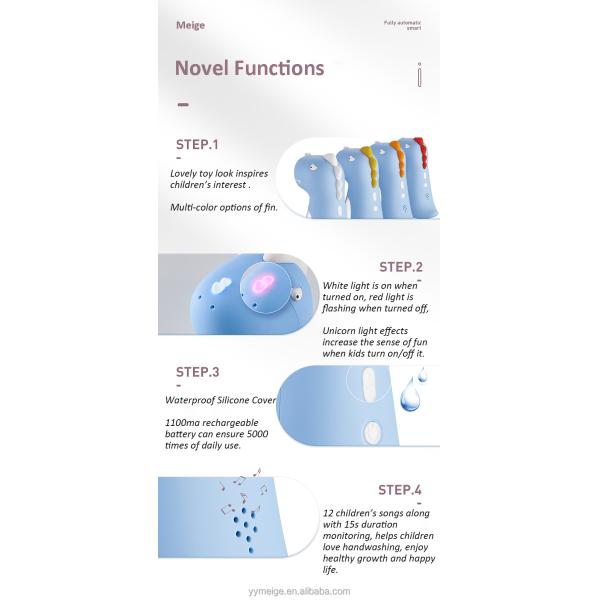 Customized Creative Multi-color Selection Fully Intelligent Plastic Children Cartoon Battery Dispenser for Modern Bathroom