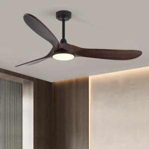 HFBH Model 666 52 Inch Ceiling Fan for Living Room Solid Wood Blade BLDC Motor