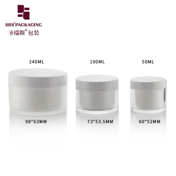 J101 50g 100g 240g Luxury Empty Facial Cream Jar Container Cosmetic Packaging Replaceable