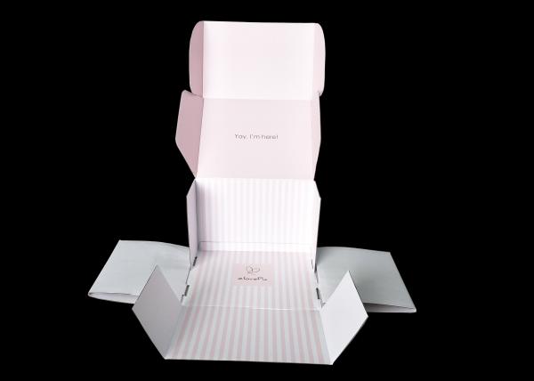 Hot Foil Gold Logo Corrugated Shipping Boxes For Dress Packaging Zxc-007