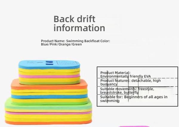 Square Back EVA Foam Kickboard Anti Slip Swimming Diving Equipment For Fitness Training