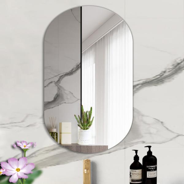 Large Simple Bathroom Mirror with Huge Unbreakable Sheet and Modern Design Wall Body