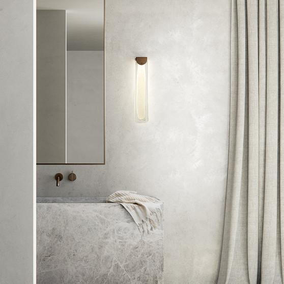 Custom Articolo Luxury LED Slab Pendant Copper and Grey Shade Slab Wall Sconce