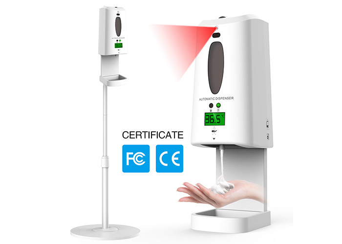 Дезинфицирующее средство руки распределителя мыла DC6V Touchless и машина температуры