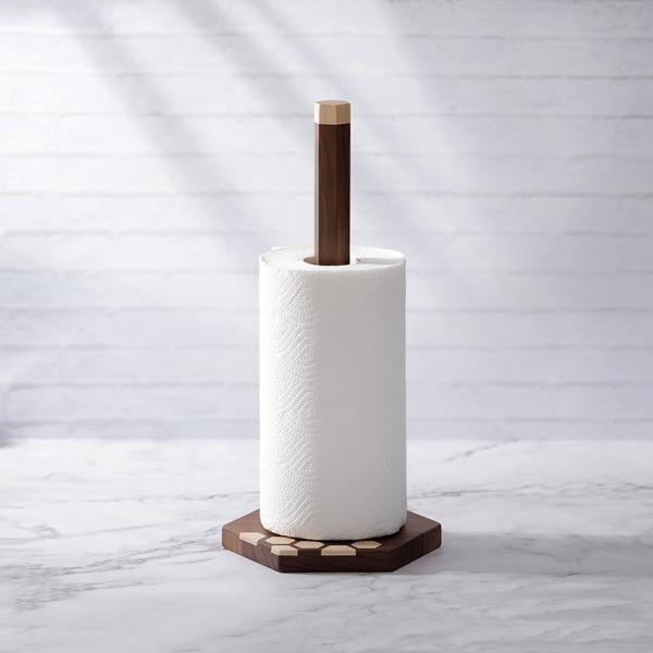 Logo Customized Logo Acceptable Varnished Wooden Toilet Paper Holder for Bathroom