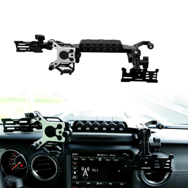 Black Multi-function 4x4 Wrangler JL Center Console Bracket Phone Holder for Jeep