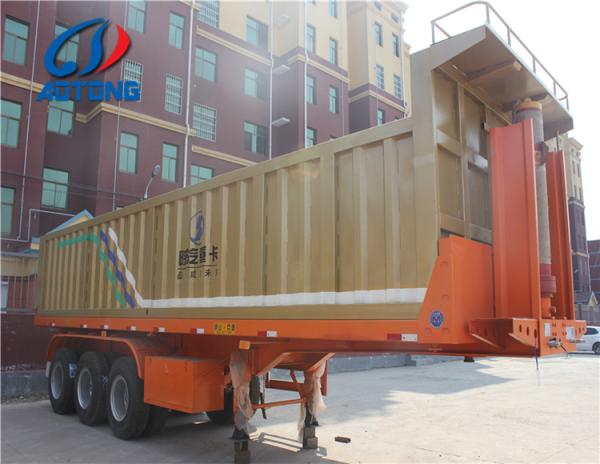 12000X2500X1500mm Tri-Axes Tipper/Side Dump Semi-Trailer com cilindro hidráulico HYVA