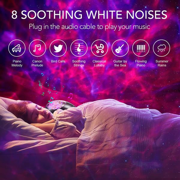2in1 Decor Galaxy Projector Night Light  Ocean Wave Galaxy Projector Speaker