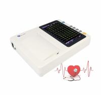 Canal médico de la máquina 6 de Ecg Ekg del electrocardiograma analítico clínico 7 pulgadas