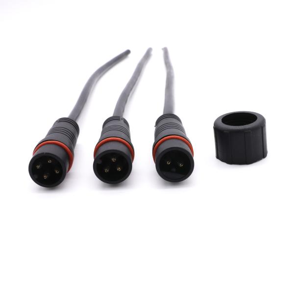Male Female Screw Type Cable Connector , IP67 2 Pin Waterproof LED Connector