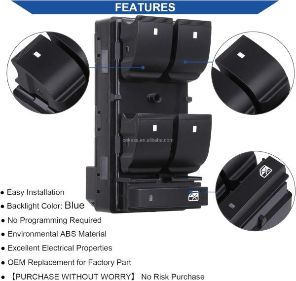 Driver Side Power Window Switch OE 20945129 25789692 Fit Chevy Silverado / Chevrolet 2007-2013