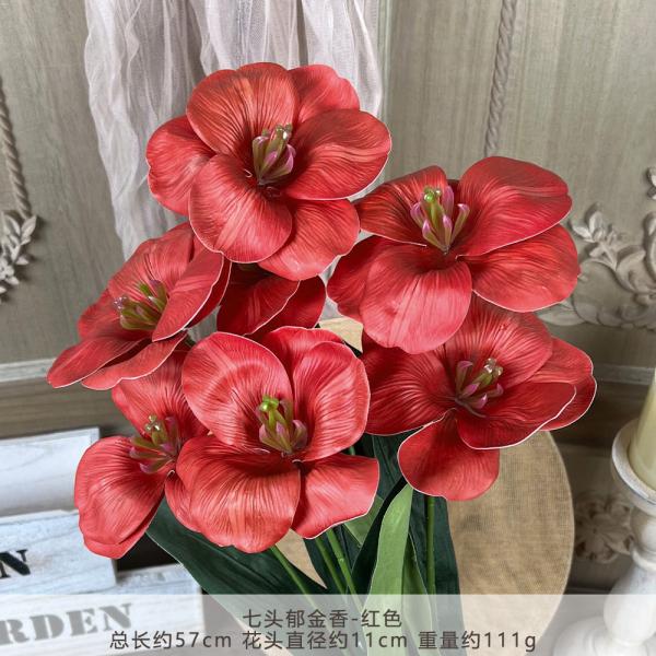 Seven Head Tulip Simulation Fake Flower Handmade Bouquet Wedding Decoration with Silk Flower Artificial Flower Wedding Decoration Floor Flower Arrangement
