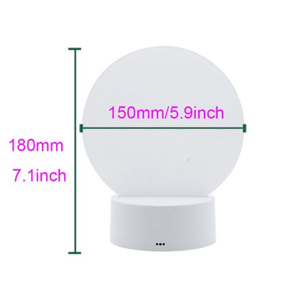 Sublimation Blank LED Acrylic Night Light Photo Frame Ornament For Home Office