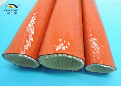 Red 100MM Silicone Resin Saturated Fiberglass Heat Resistant Sleeving Insulation