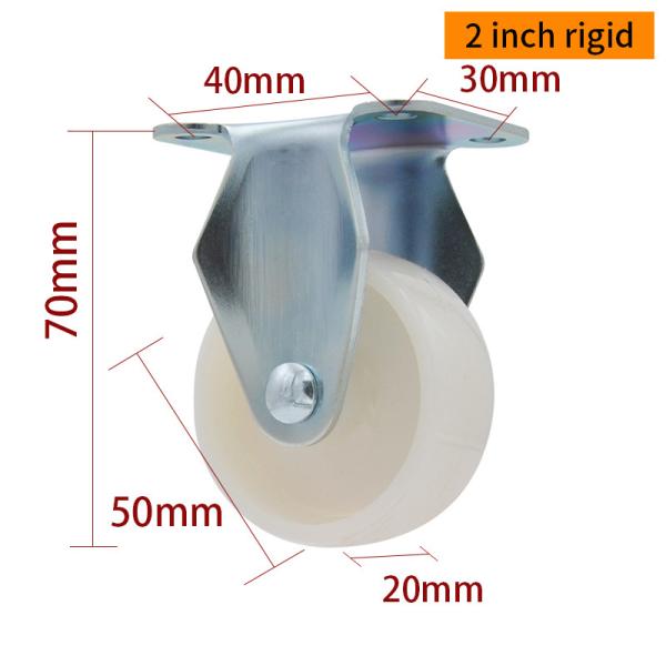 TPA Mini Caster Wheels 50mm 40kg 2 Inch Rigid Casters 262P-23