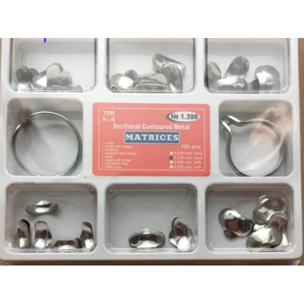 Stainless Steel Dental Dental Sectional Contoured Matrices Assorted Kit
