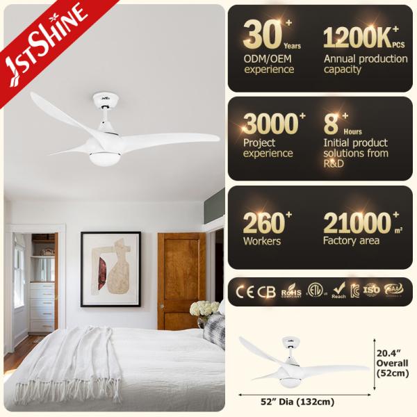 Fã de teto em mudança da cor da velocidade de ROHS Smart 3 para a casa decorativa