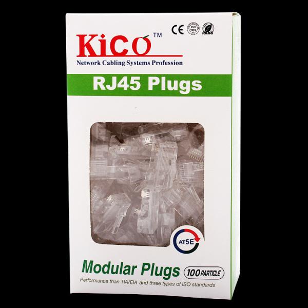 KICO Hot Sale OEM UTP 8P8C Cat5E Cat5 Ethernet Cable Lan Cable RJ45 Connect Plug Connector Factory Best Price Manufactur